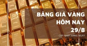 Bảng giá vàng hôm nay 29/8: Vàng nhẫn sụt sâu 2 triệu đồng/lượng, vàng SJC và 24K cũng rơi giá
