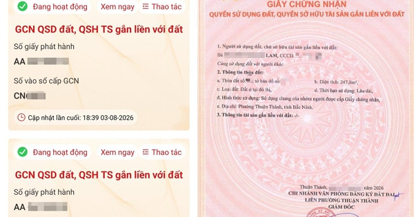 'Sổ đỏ điện tử' đã hiển thị trên VNeID của nhiều người dân