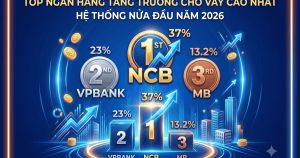 Top ngân hàng tăng trưởng cho vay mạnh nhất nửa đầu năm 2026