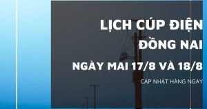 Lịch cúp điện Đồng Nai ngày 17/8 và 18/8 phường Đồng Xoài, Chơn Thành, Bình Long, xã Phú Riềng, Bù Đăng, Bù Gia Mập và Hớn Quản mất điện kéo dài