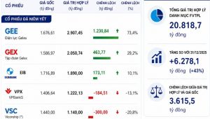 Những cổ phiếu sinh lời nhất của VIX trong danh mục tự doanh