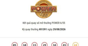 Kết quả Vietlott Power 6/55 ngày 29/08/2026 Jackpot 2 hơn 3,2 tỷ đồng đã có chủ