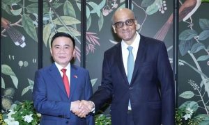Thường trực Ban Bí thư Trần Cẩm Tú hội kiến Tổng thống Singapore
