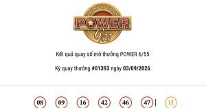 Kết quả Vietlott Power 6/55 hôm nay 03/09/2026 cả hai giải Jackpot đều không có chủ nhân trúng thưởng