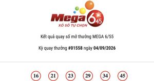 Kết quả Vietlott Mega 6/45 ngày 04/09/2026 Jackpot hơn 43 tỷ đồng vô chủ
