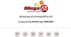 Kết quả Vietlott Mega 6/45 ngày 18/09/2026 Jackpot hơn 86,1 tỷ đồng vô chủ