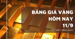Bảng giá vàng hôm nay 11/9: Vàng SJC ‘bốc hơi’ hơn 2 triệu đồng/lượng, nhẫn trơn và nữ trang chìm trong sắc đỏ