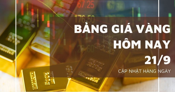 Bảng giá vàng hôm nay 21/9: Vàng SJC, vàng nhẫn đồng loạt giảm, có nơi mất  900.000 đồng/lượng
