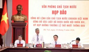 Công bố lệnh của Chủ tịch nước về 15 luật được Quốc hội thông qua