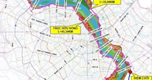 Dự kiến hướng tuyến trục đại lộ sông Hồng qua 16 xã, phường