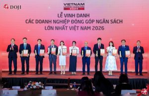 DOJI lọt Top 7 doanh nghiệp phân phối bán lẻ nộp ngân sách lớn nhất năm 2026
