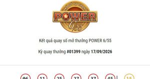 Kết quả Vietlott Power 6/55 ngày 17/09/2026: Cả hai giải Jackpot đều không có chủ nhân trúng thưởng