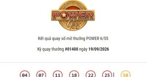 Kết quả Vietlott Power 6/55 ngày 19/09/2026: Cả hai giải Jackpot đều không có chủ nhân trúng thưởng